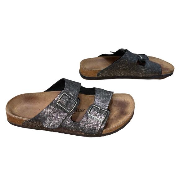 Papillio by Birkenstock Silver Metallic Leather Sandals  Size: US10 Men/12 Women main image 5